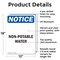 Signmission Non-Potable Water, 12 in W x Rectangle, Aluminum OS-2PACK-NS-A-1218-V-15101 - alternate 3
